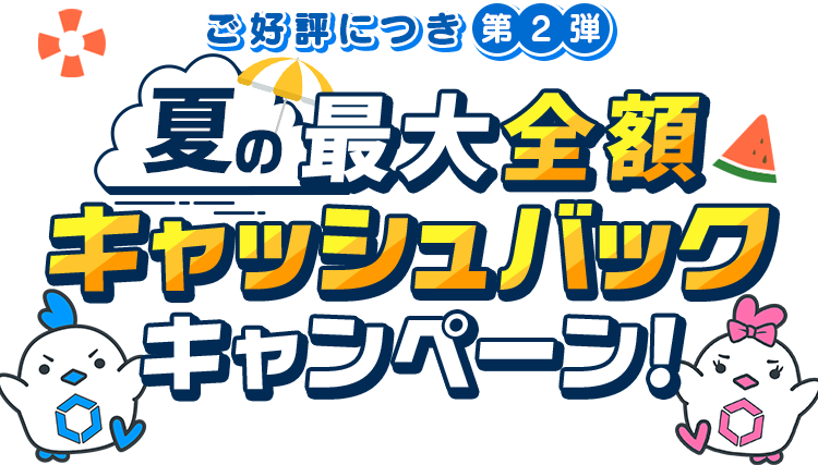夏の最大全額キャッシュバックキャンペーン！ | リンクスメイト