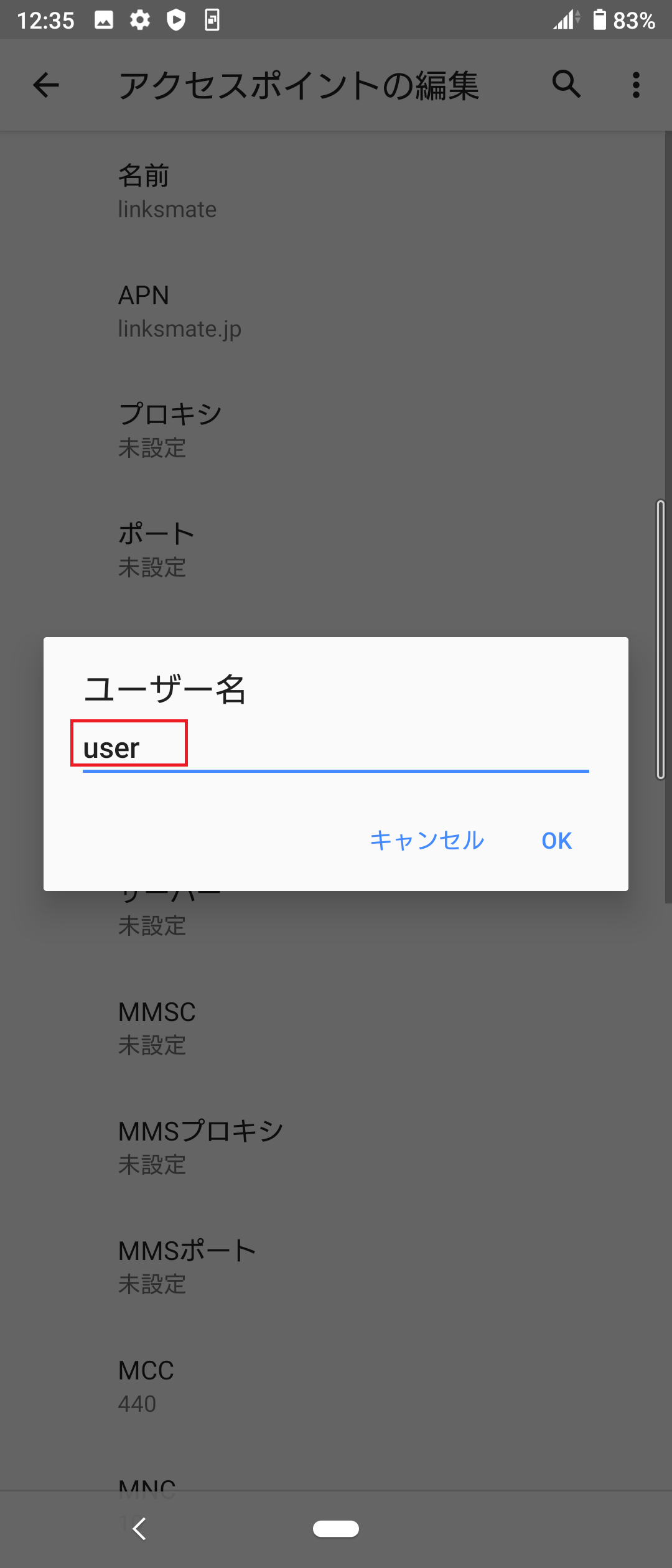 STEP13の設定画面