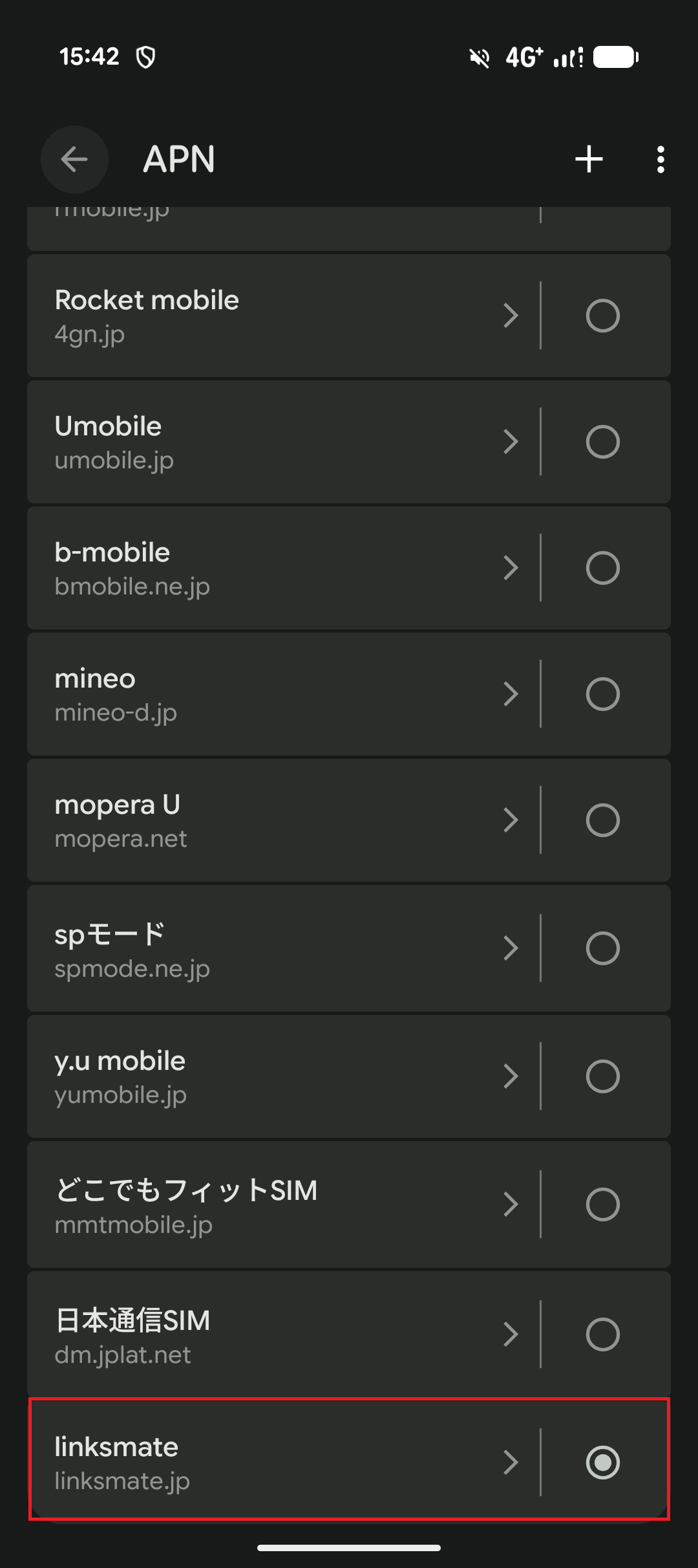 STEP19の設定画面