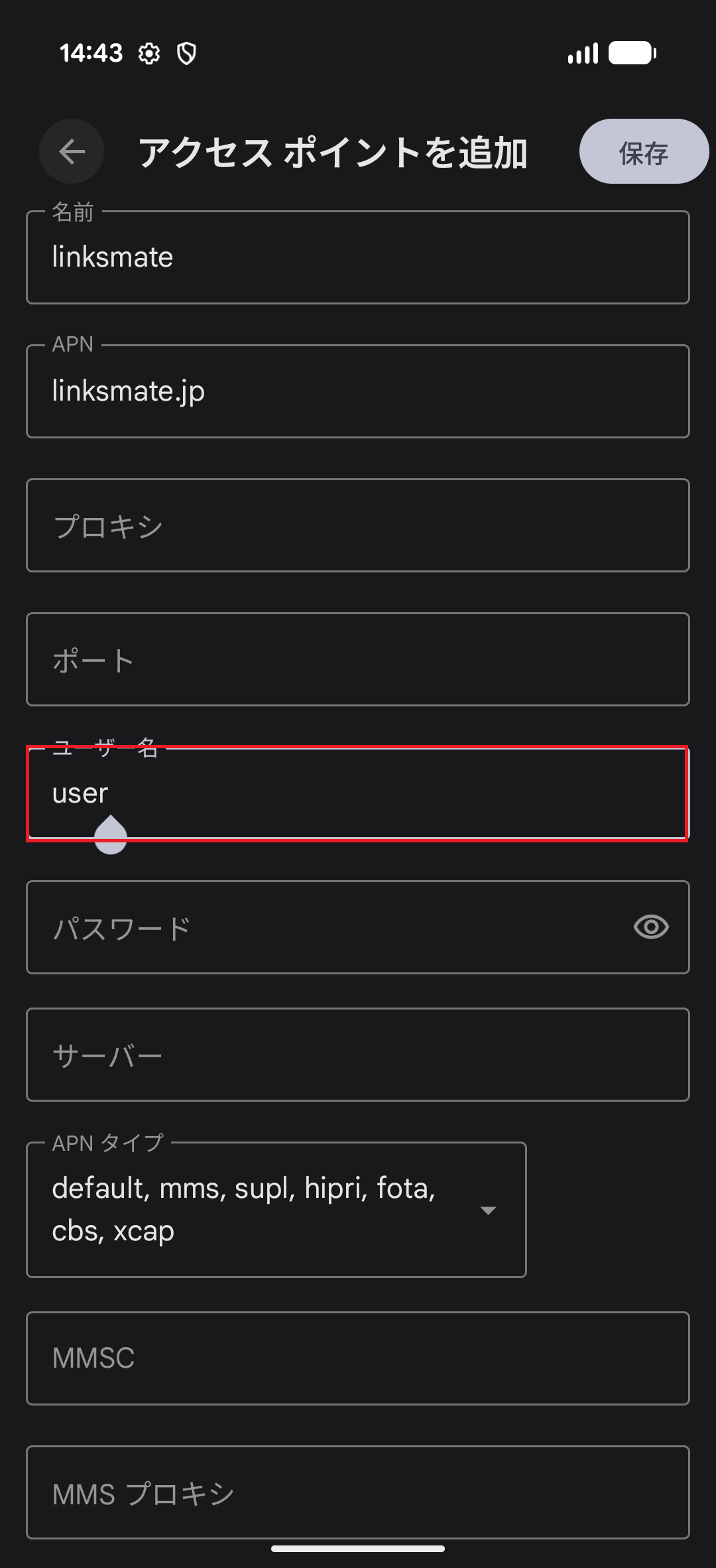 STEP13の設定画面