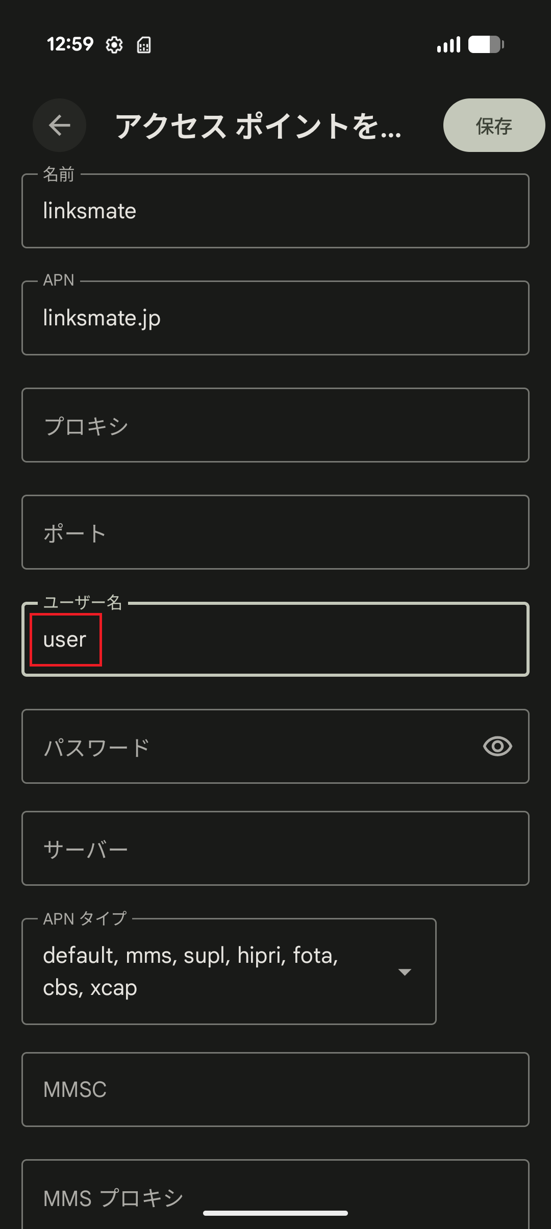 STEP13の設定画面