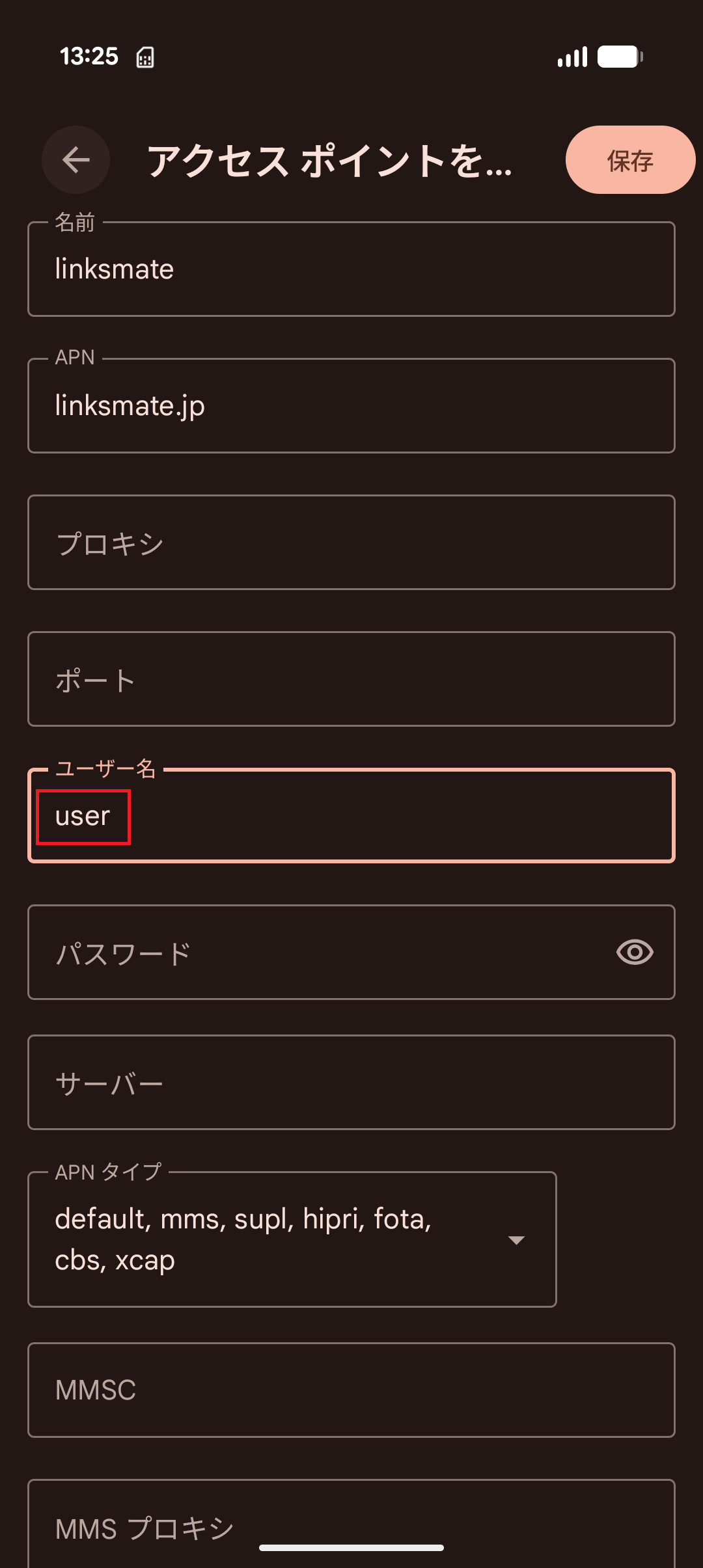 STEP13の設定画面