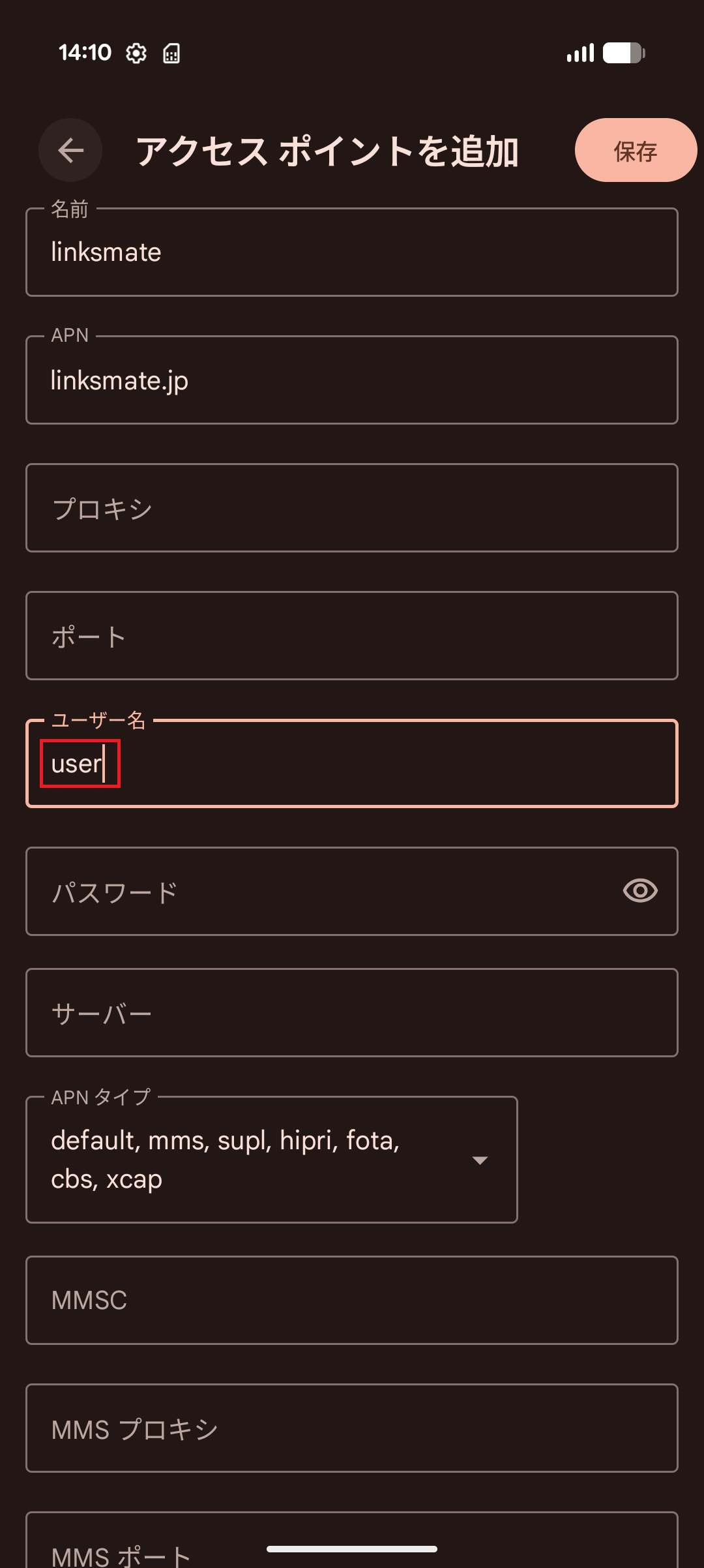 STEP13の設定画面
