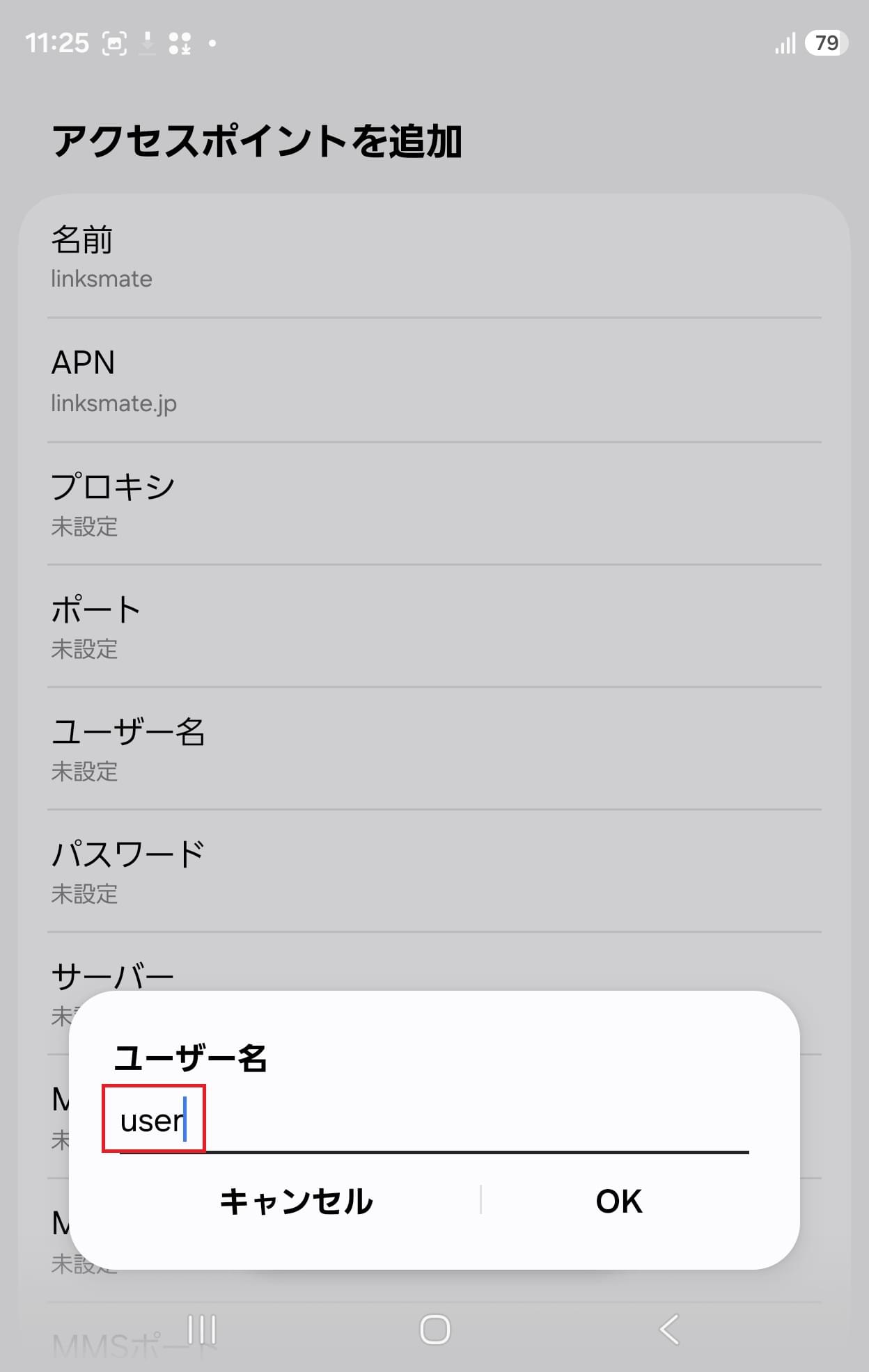 STEP11の設定画面