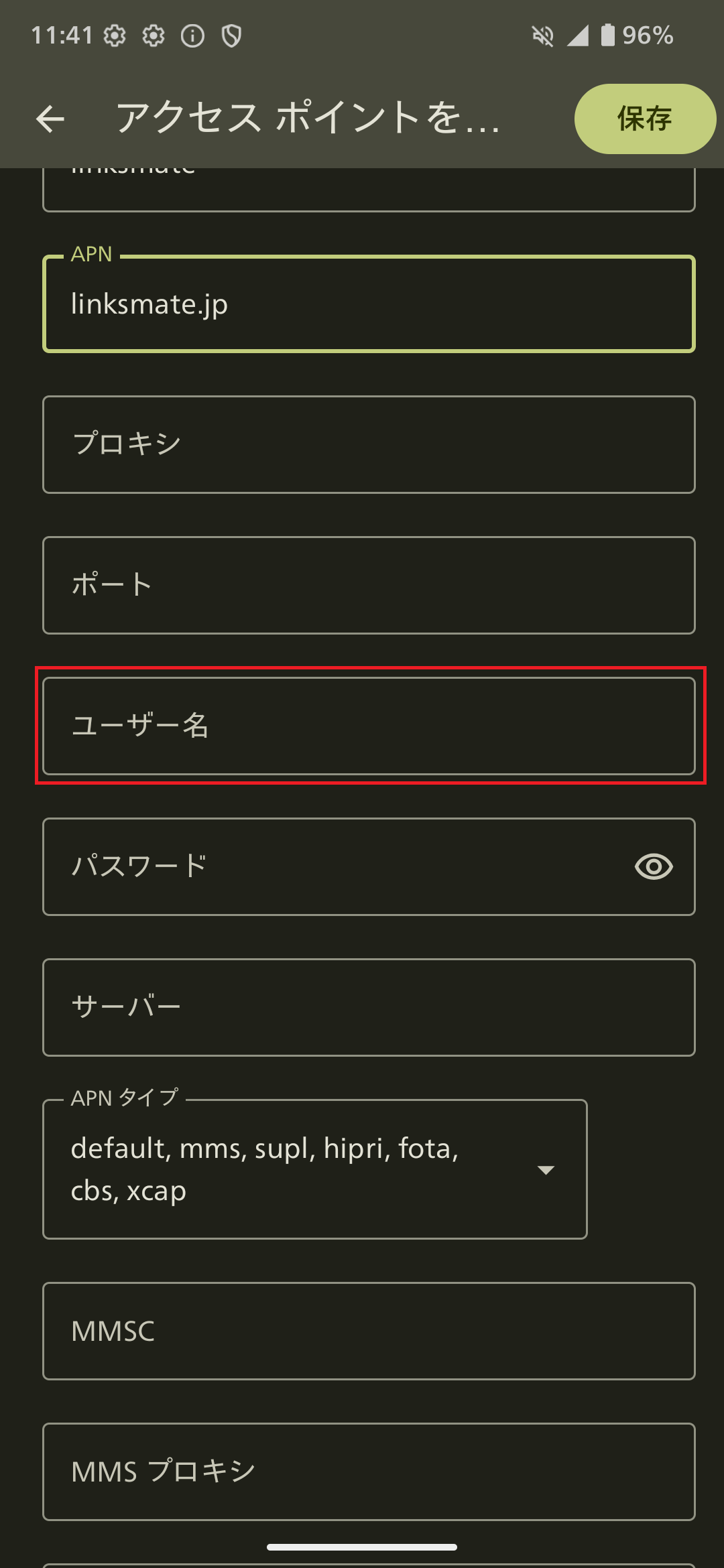 STEP11の設定画面