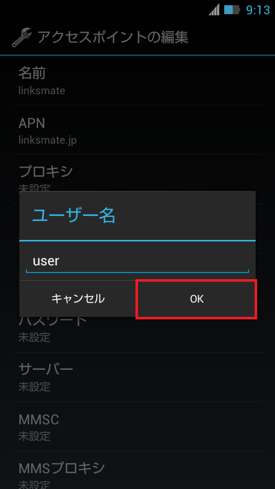 STEP13の設定画面