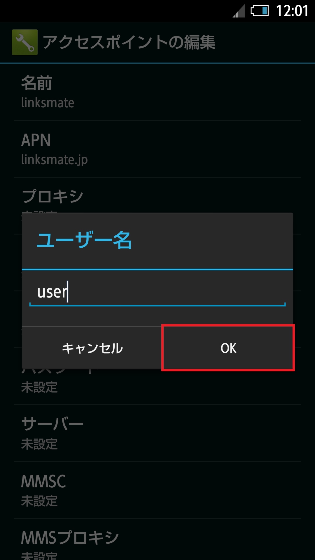 STEP13の設定画面