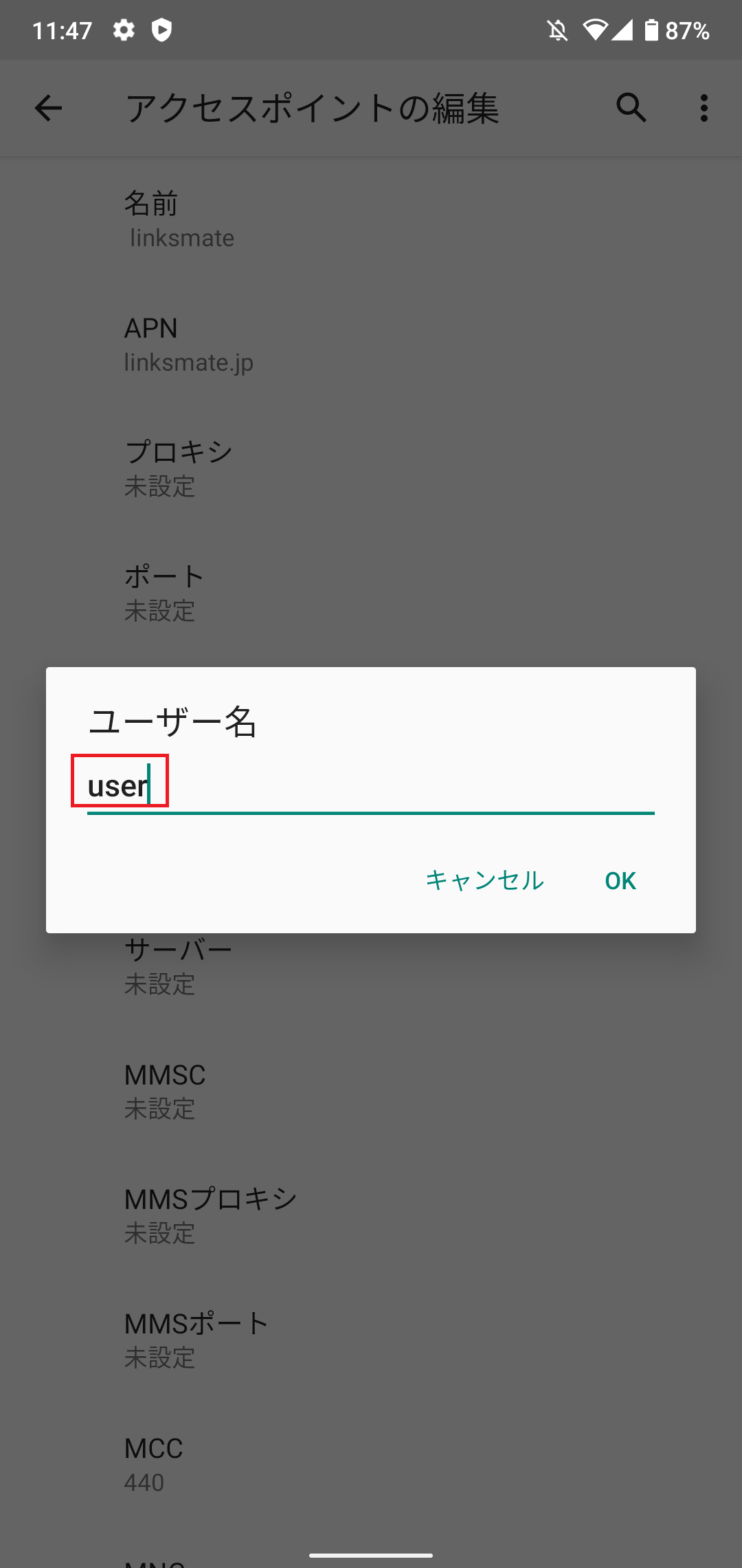 STEP13の設定画面