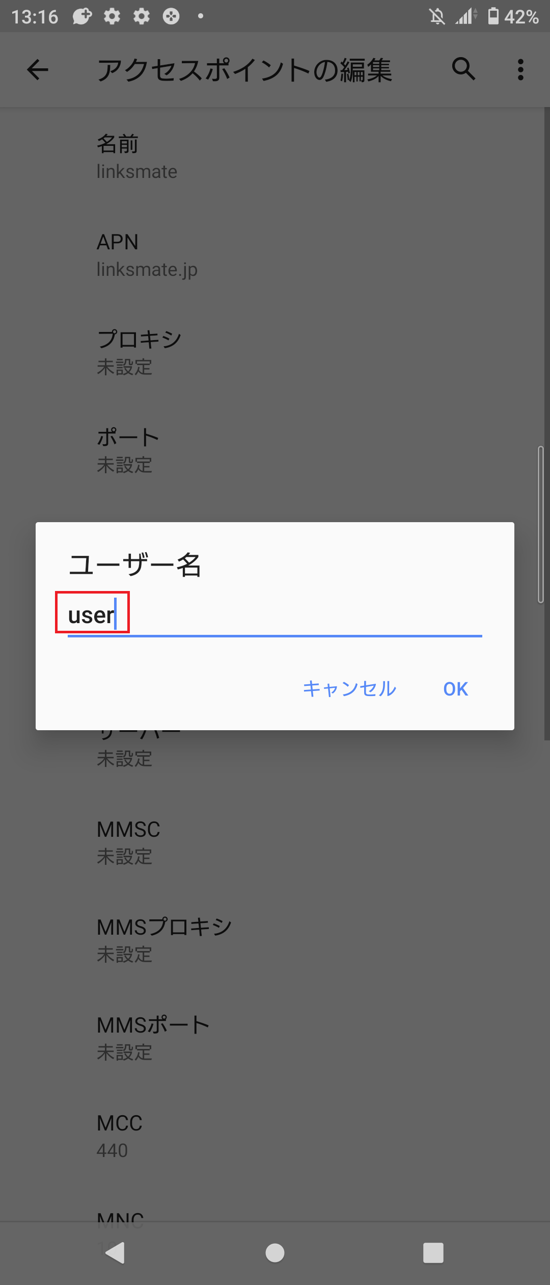 STEP13の設定画面
