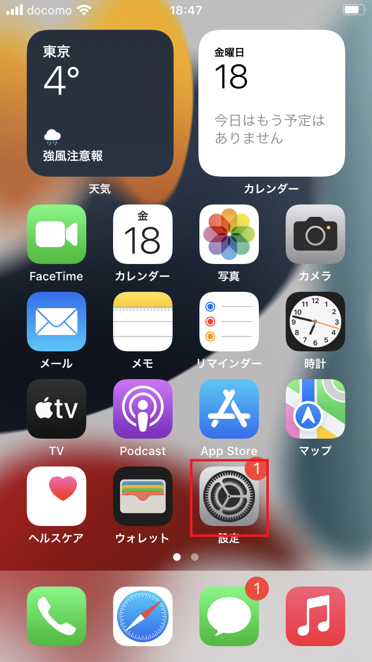 STEP5の設定画面