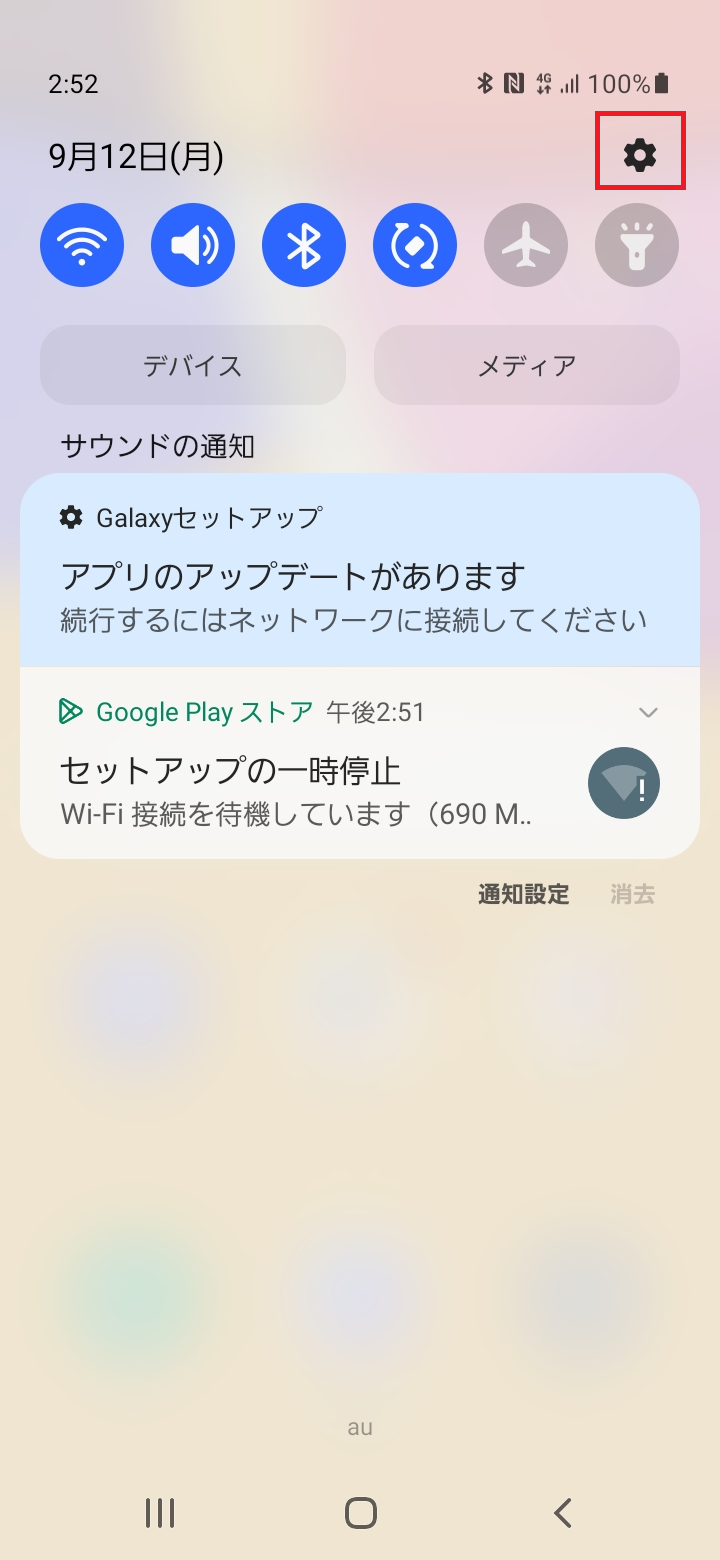 STEP2の設定画面
